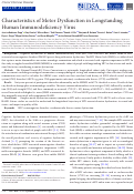 Cover page: Characteristics of Motor Dysfunction in Longstanding Human Immunodeficiency Virus