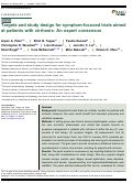 Cover page: Targets and study design for symptom-focused trials aimed at patients with cirrhosis: An expert consensus