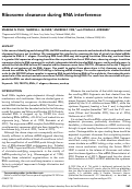 Cover page: Ribosome clearance during RNA interference