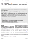 Cover page: Early probiotic supplementation with B. infantis in breastfed infants leads to persistent colonization at 1 year