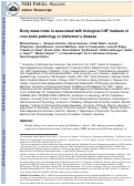 Cover page: Body mass index is associated with biological CSF markers of core brain pathology of Alzheimer's disease