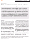 Cover page: Genetic neuropathology of obsessive psychiatric syndromes