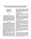 Cover page: Adaptive learning of Gaussian categories leads to decision bound s an d response surfaces incompatible with optimal decision making