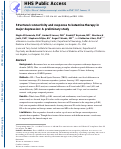 Cover page: Structural connectivity and response to ketamine therapy in major depression: A preliminary study