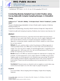 Cover page: Conducting density-sampled case-control studies using survey data with complex sampling designs: A simulation study