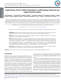 Cover page: Implications of the COVID-19 pandemic in eliminating trachoma as a public health problem