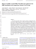 Cover page: Planes of satellites around Milky Way/M31-mass galaxies in the FIRE simulations and comparisons with the Local Group