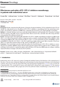 Cover page: Effectiveness and safety of PD-1/PD-L1 inhibitors monotherapy in patients with endometrial cancer.