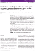 Cover page: Bumble bees selectively use native and exotic species to maintain nutritional intake across highly variable and invaded local floral resource pools