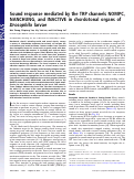 Cover page: Sound response mediated by the TRP channels NOMPC, NANCHUNG, and INACTIVE in chordotonal organs of Drosophila larvae