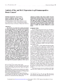 Cover page: Analysis of Bax and Bcl-2 expression in p53-immunopositive breast cancers.