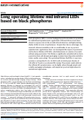 Cover page: Long operating lifetime mid-infrared LEDs based on black phosphorus