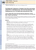 Cover page: The Diagnostic Performance of Anterior Knee Pain and Activity-related Pain in Identifying Knees with Structural Damage in the Patellofemoral Joint: The Multicenter Osteoarthritis Study