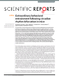 Cover page: Extraordinary behavioral entrainment following circadian rhythm bifurcation in mice