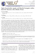 Cover page: Input of particulate organic and dissolved inorganic carbon from the Amazon to the Atlantic Ocean