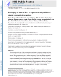 Cover page: Developing an index of dose of exposure to early childhood obesity community interventions