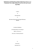 Cover page: Optimization and integration of renewable energy sources on a community scale using Artificial Neural Networks and Genetic Algorithms