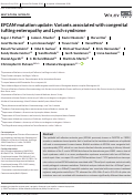 Cover page: EPCAM mutation update: Variants associated with congenital tufting enteropathy and Lynch syndrome