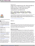 Cover page: Single-dose azithromycin for infant growth in Burkina Faso: Prespecified secondary anthropometric outcomes from a randomized controlled trial.