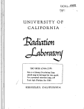 Cover page: ANGULAR DISTRIBUTION OF 30.6 MEV PROTONS EIASTICALLY SCATTERED BY Be, C, AND Al