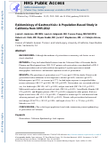 Cover page: Epidemiology of gastroschisis: A population-based study in California from 1995 to 2012