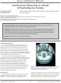 Cover page: Carotid Artery Dissection as a Result of Penetrating Ear Trauma