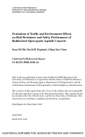 Cover page: Evaluation of Traffic and Environment Effects on Skid Resistance and Safety Performance of Rubberized Open-grade Asphalt Concrete