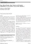 Cover page: Bone Mineral Density, Bone Turnover, and Systemic Inflammation in Non-cirrhotics with Chronic Hepatitis C