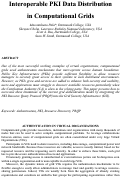 Cover page: Interoperable PKI Data Distribution in Computational Grids