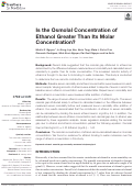 Cover page: Is the Osmolal Concentration of Ethanol Greater Than Its Molar Concentration?