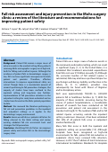 Cover page: Fall risk assessment and injury prevention in the Mohs surgery clinic: a review of the literature and recommendations for improving patient safety