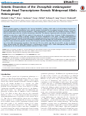 Cover page: Genetic Dissection of the Drosophila melanogaster Female Head Transcriptome Reveals Widespread Allelic Heterogeneity