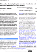 Cover page: Dissociating electrophysiological correlates of contextual and perceptual learning in a visual search task