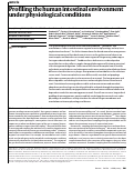 Cover page: Profiling the human intestinal environment under physiological conditions