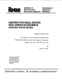 Cover page: Tax Shields for Low Income Housing and Alternative Real Estate Investments Compared: Before E.R.T.A. and after D.R.A.