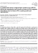 Cover page: A multifaceted study of stigma/style cysteine-rich adhesin (SCA)-like Arabidopsis lipid transfer proteins (LTPs) suggests diversified roles for these LTPs in plant growth and reproduction