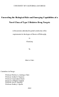 Cover page: Unraveling the biological role and emerging capabilities of a novel class of Type 2 diabetes drug targets