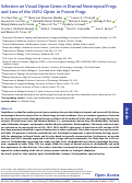 Cover page: Selection on Visual Opsin Genes in Diurnal Neotropical Frogs and Loss of the SWS2 Opsin in Poison Frogs.