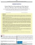 Cover page: Repeat High-Dose Dexamethasone May Improve Recovery 48 Hours after Total Hip Arthroplasty.