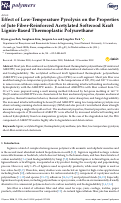 Cover page: Effect of Low-Temperature Pyrolysis on the Properties of Jute Fiber-Reinforced Acetylated Softwood Kraft Lignin-Based Thermoplastic Polyurethane
