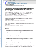 Cover page: Prostate stromal cell telomere shortening is associated with risk of prostate cancer in the placebo arm of the Prostate Cancer Prevention Trial