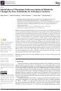 Cover page: Modulation of Phosphate Deficiency-Induced Metabolic Changes by Iron Availability in Arabidopsis thaliana.