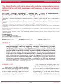 Cover page: The identification of trans-associations between prostate cancer GWAS SNPs and RNA expression differences in tumor-adjacent stroma