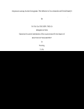 Cover page: Depression among Korean Immigrants: The Influence of Acculturation and Social Support