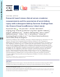 Cover page: Research-based versus clinical serum creatinine measurements and the association of acute kidney injury with subsequent kidney function: findings from the Chronic Renal Insufficiency Cohort study