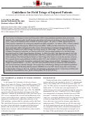 Cover page: Guidelines for Field Triage of Injured Patients