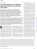 Cover page: Paternally inherited cis-regulatory structural variants are associated with autism