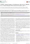 Cover page: Complete Genome Sequence of Xanthomonas arboricola pv. juglandis 417, a Copper-Resistant Strain Isolated from Juglans regia L.