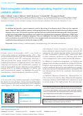 Cover page: Electromagnetic interference complicating Impella<sup>®</sup> use during pediatric ablation.