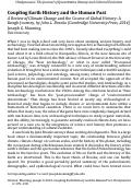 Cover page: Coupling Earth History and the Human Past. A Review of Climate Change and the Course of Global History: A Rough Journey, by John L. Brooke (Cambridge University Press, 2014)